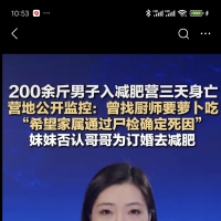 男子去减肥训练营三天后死亡