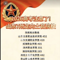 2026高考注意了!山东7所定向士官学校